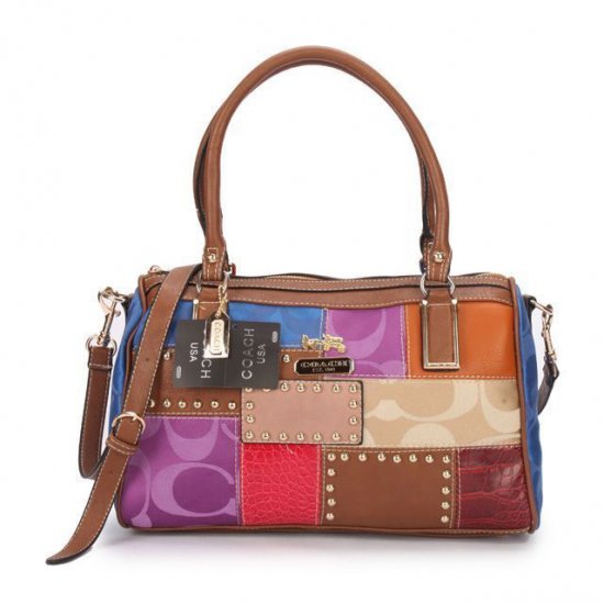 Coach Holiday Matching Stud Medium Brown Multi Luggage Bags ECA | Coach Outlet Canada